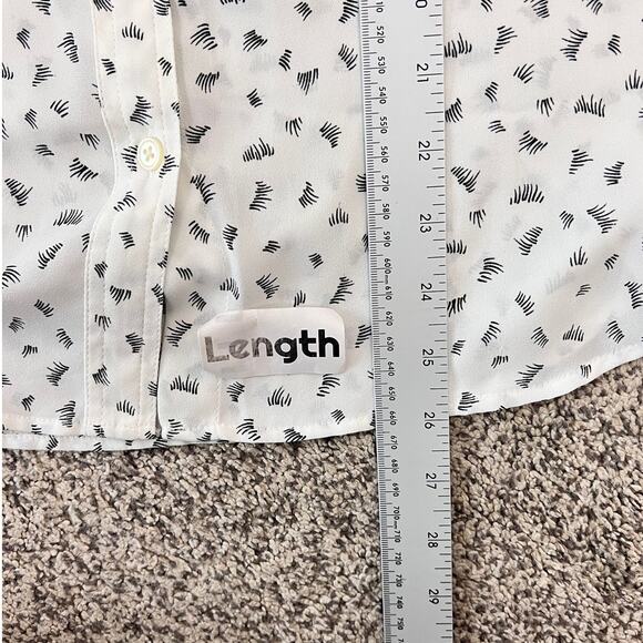 Loft Womens S Minimalist Career Artsy Novelty Preppy Whimsical Eyelash Blouse - Picture 12 of 12